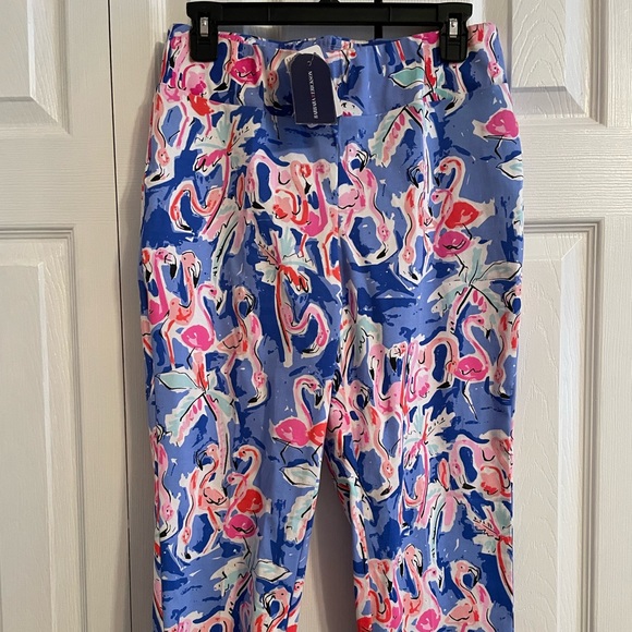 Barbara Erickson Flamingo Cropped Pants NWT - Picture 1 of 3